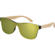 Gafas de sol eco con patillas de bambú personalizadas uv400 amarillo