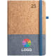 Agenda día página 2025 de corcho y lino con funda 20,5 x 25 cm azul
