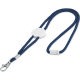 Lanyard con logo en adhesivo de resina (efecto burbuja) azul