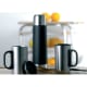 Termo personalizado de acero inox. con dos tazas (500 ml) negro