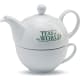 Set de té con taza y tetera 400 ml.