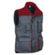 Chaleco acolchado bicolor en sarga Thunder 2 Valento gris cemento/rojo loto