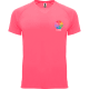 Camiseta técnica personalizada manga ranglán Bahrain Roly 135 rosa lady fluor