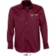Camisa gama alta de hombre brighton Sols 140 burdeos medio