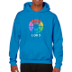 Sudadera con capucha heavy blend Gildan 270 azul zafiro