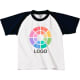 Camiseta manga corta publicitaria de niño baseball-t B&C 185 blanco/marino