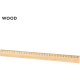 Regla de madera ecológica personalizada de 30 cm 