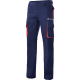Pantalón de trabajo bicolor con refuerzo Velilla azul marino/rojo