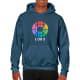 Sudadera con capucha heavy blend Gildan 270 azul añil