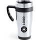 Taza térmica personalizada de acero inox. acabado brillante (450 ml) negro