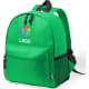 Mochila eco infantil personalizada acolchada de poliéster 600 RPET verde