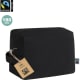 Neceser de viaje negro fabricado con algodón fairtrade 