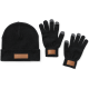 Set gorro y guantes función táctil en material acrílico elástico