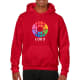 Sudadera con capucha heavy blend Gildan 270 rojo