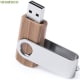 Memoria USB giratoria ecológica de bambú/metal 16GB (mín. 10)