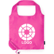 Bolsa eco plegable publicitaria de poliéster RPET 190T 40x38 cm fucsia