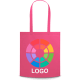Bolsa feria personalizada de non woven asas largas 80 g/m² rosa