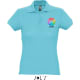 Polo ligero 100% algodon publicitario de mujer passion Sols 170 azul atolon
