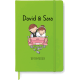 Libreta de tapa rígida con goma para boda 21 x 14 cm verde lima