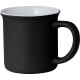 Taza de cerámica vintage colores mate impresa en media taza (300 ml) negro