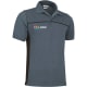 Polo manga corta pique algodón/poliéster Thunder Valento 210 gris cemento/negro