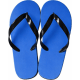 Chanclas personalizadas en goma EVA bicapa con logo en suela (lijada) azul royal/negro