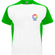 Camiseta técnica de manga corta ranglán de niño Bugatti Roly 140 blanco/verde helecho