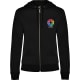 Sudadera con capucha forrada a tono de mujer Veleta Roly 280 negro
