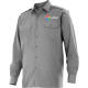 Camisa de manga larga con galoneras de hombre Velilla 104 gris
