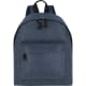Mochila jaspeado en RPET 600D bolsillo frontal con cremallera azul