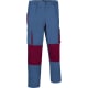 Pantalon laboral bicolor rodilleras con acceso darko Valento azul roman/granate caoba