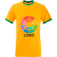 Camiseta manga corta bicolor ringer Fruit Of The Loom 165 amarillo/verde