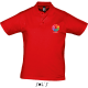 Polo punto liso ligero algodon semi peinado unisex personalizado prescott Sols 170 rojo