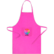Delantal de algodón y poliéster Xigor fucsia