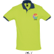 Polo pique cuello y puños contrastados prince Sols 190 verde manzana/marino