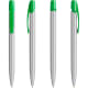 Bolígrafo media clip glacé ecológico personalizado BIC plata/verde claro