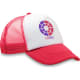 Gorra baseball 5 paneles de rejilla con cierre ajustable rojo