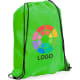 Mochila gymsack personalizada de poliéster 210T verde claro
