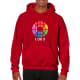 Sudadera con capucha heavy blend Gildan 270 rojo cereza