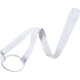 Lanyard portavasos personalizado de poliéster y silicona blanco