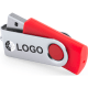 Memoria USB giratoria personalizada 16GB (mín. 10) rojo