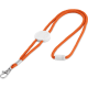 Lanyard con logo en adhesivo de resina (efecto burbuja) naranja