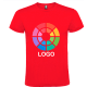 Camiseta manga corta básica publicitaria  Atomic Roly 150 rojo