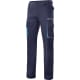 Pantalón de trabajo bicolor con refuerzo Velilla azul navy/celeste