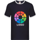 Camiseta manga corta bicolor ringer Fruit Of The Loom 165 marino/blanco