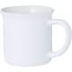 Taza de cerámica vintage colores mate impresa en media taza (300 ml) blanco