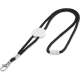 Lanyard con logo en adhesivo de resina (efecto burbuja) negro