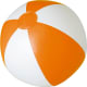 Balón de playa personalizado de PVC opaco Ø 28 cm aprox. blanco/naranja