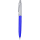 Bolígrafo acero inox pulsador y punta retráctil tinta azul azul
