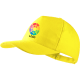 Gorra personalizada 5 paneles 100% algodón peinado amarillo